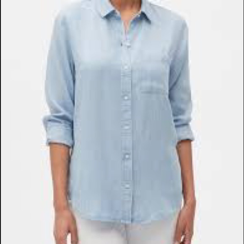 Banana Republic Boyfriend Denim Chambray Shirt
